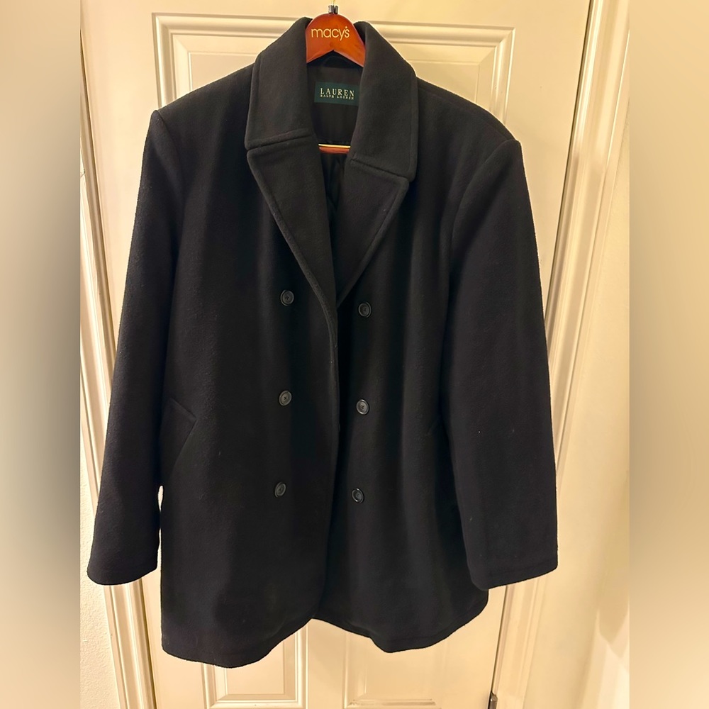 Men’s Ralph Lauren wool coat.